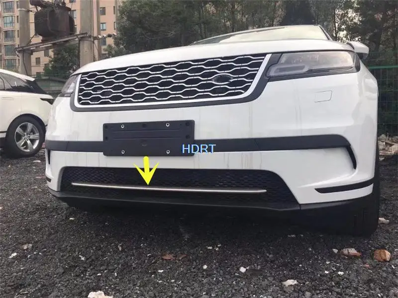 

For Land Rover Range Rover Velar 2017 + Car Styling Low Configuration Trim Strip Front Up Grid Grill Moulding Grille Molding