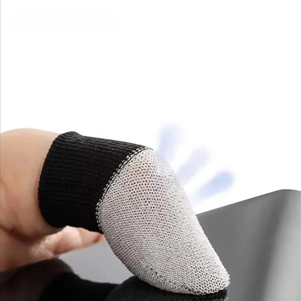 

Двухцветные чехлы на пальцы с сенсорным экраном, противоскользящие дышащие перчатки для большого пальца, супертонкие полиэстеровые напальчники, аксессуары для мобильных игр