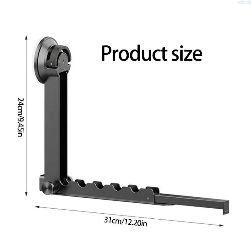 23GA Portable Closet Organizers Over Door Hanger Foldable Drying Rack With Suction Cup - view 6