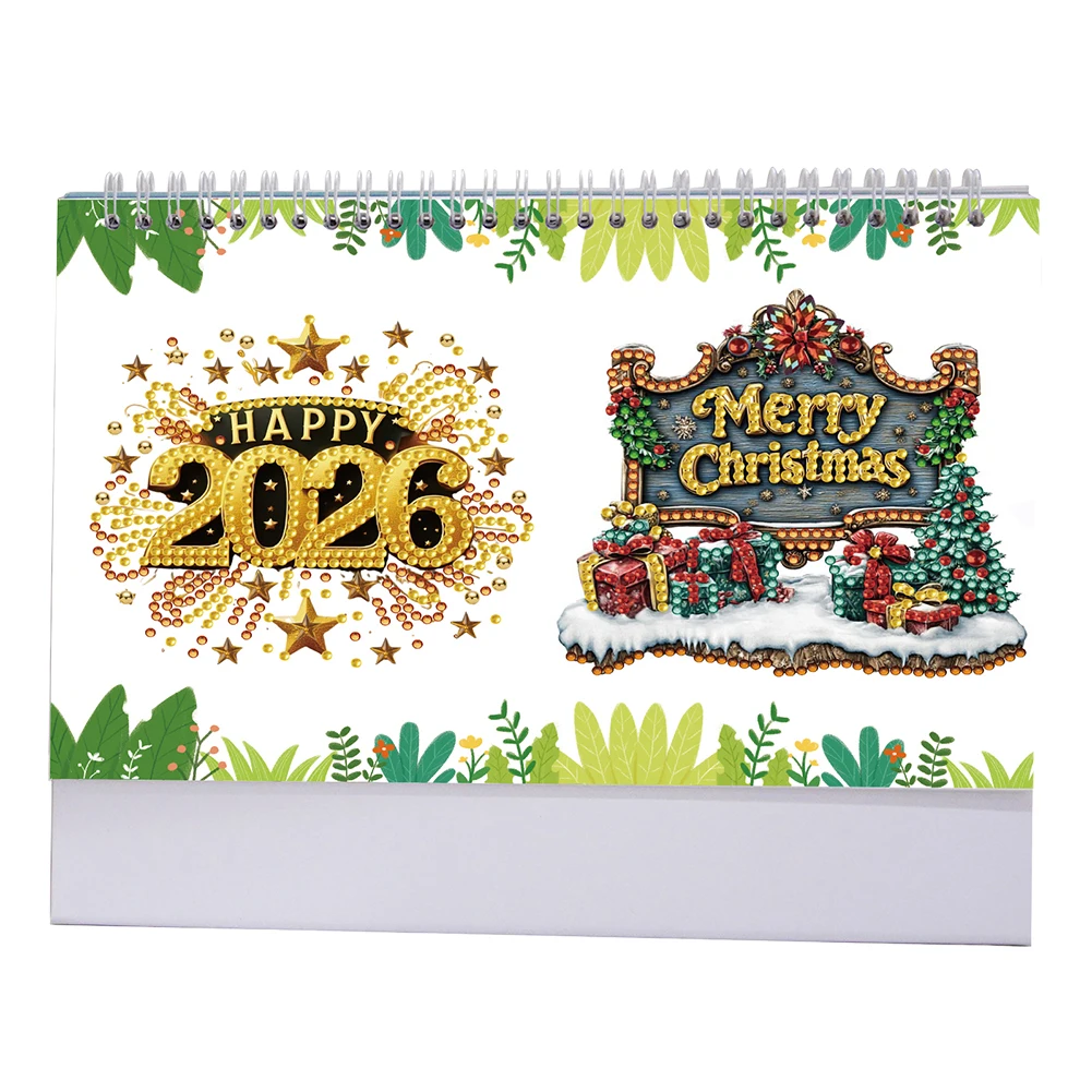 Diamond Painting Paper Calendar Diamond Painting Monthly Calendar Kit DIY Calendar Desktop Ornament for DIY Crafts Party Gift