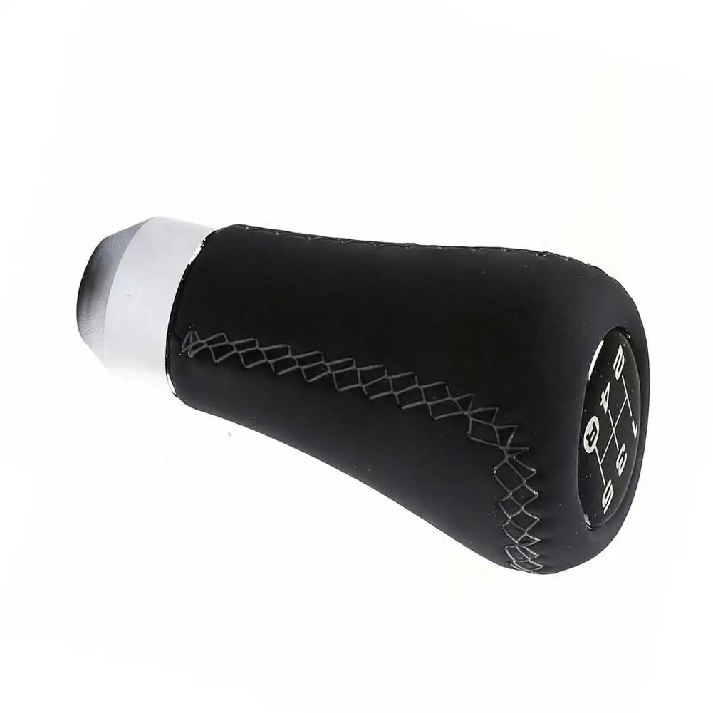 5 Speed Leather Shift Knob 4 Adapters 8/10/11/12mm For Manual Transmission Cars Automobiles Gear Shift Knob Lever Replacement