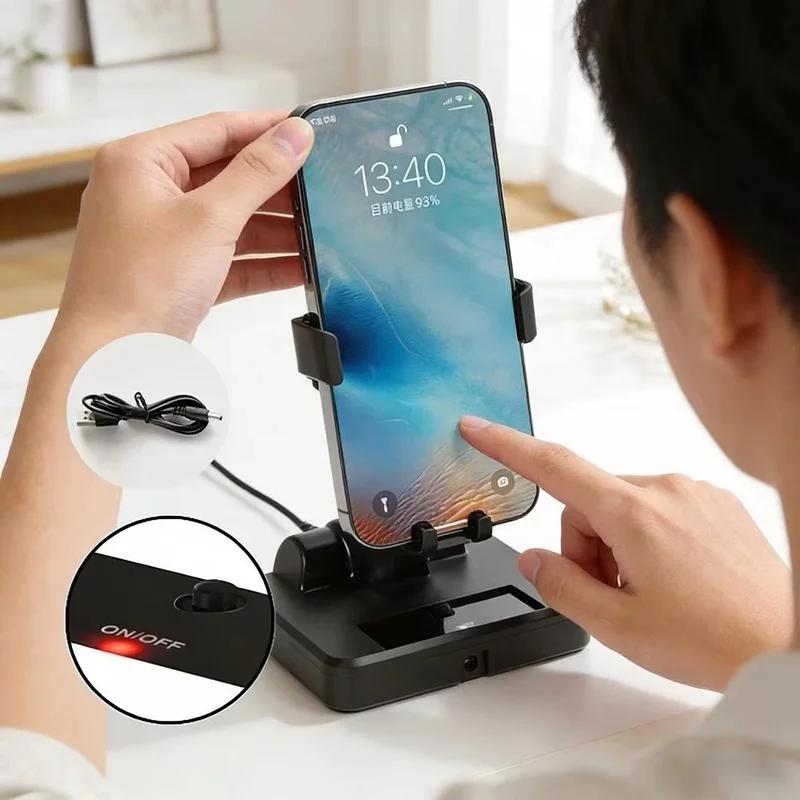 

Desktop Walking Swing Shaker Mobile Phone Holder Stand Pedometer Brush Stepper For Phone Wiggler Counter For iPhone Xiaomi Vivo