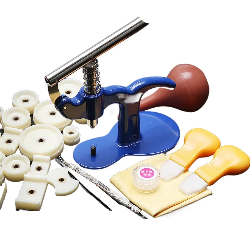 

Набор для ремонта механических часов: специальный инструмент для открывания корпусов, пресс для задних крышек, инструмент для замены батареек