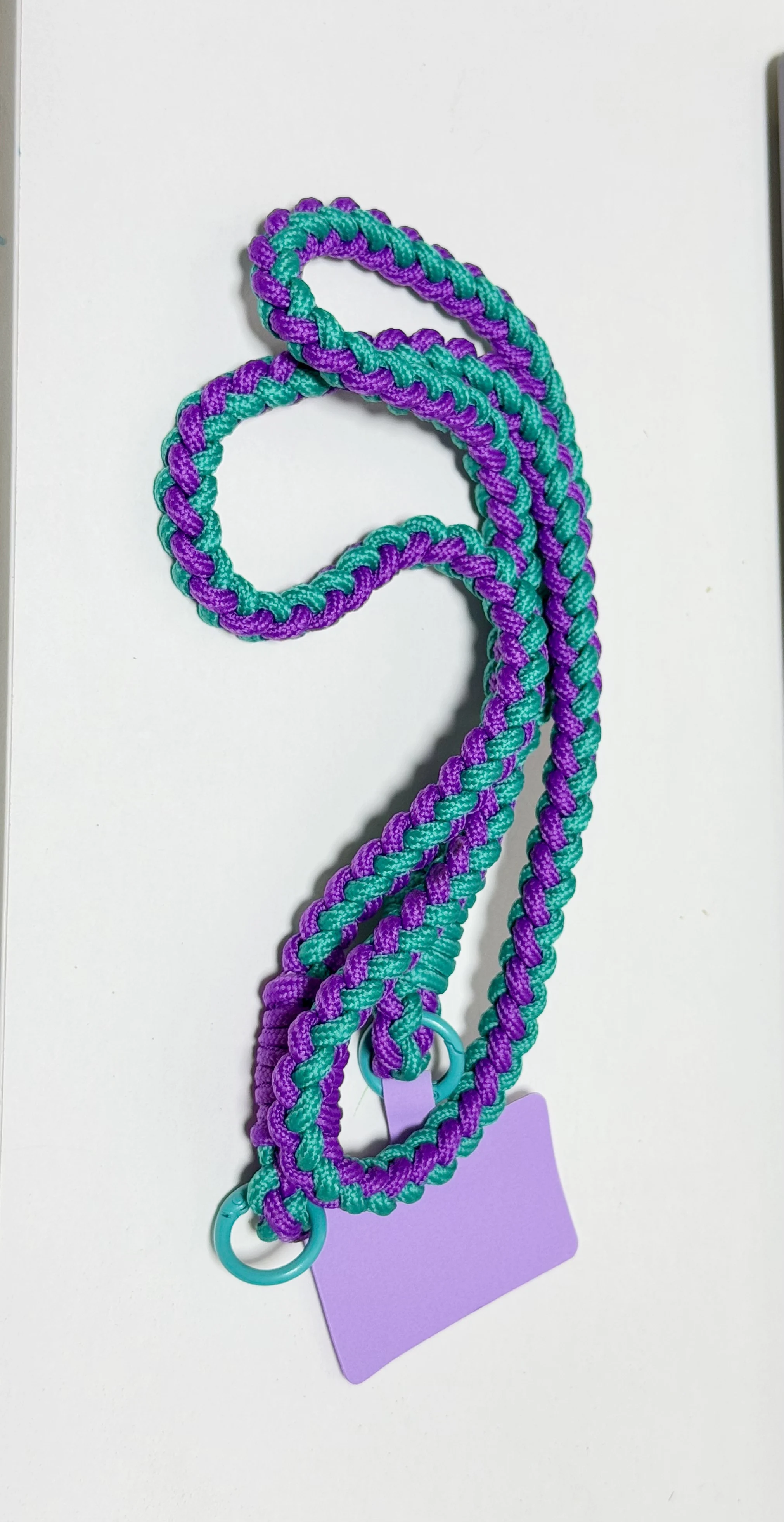 

For Anti-loss Mobile Phone Case Card Lanyard Oblique Span Back Clip Lanyard Cable Four Strands Of Hemp Key Chain Bag Chain