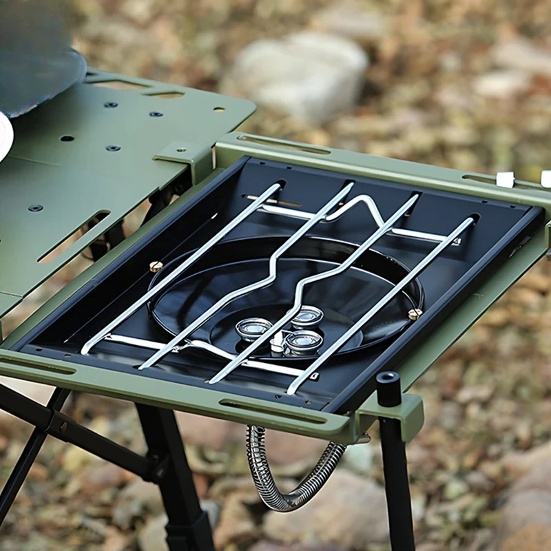 

Folding Brazier Grill Camping Sinking Windproof Gas Burner 6000W Outdoor High Power Stainless Steel Stove Furnace
