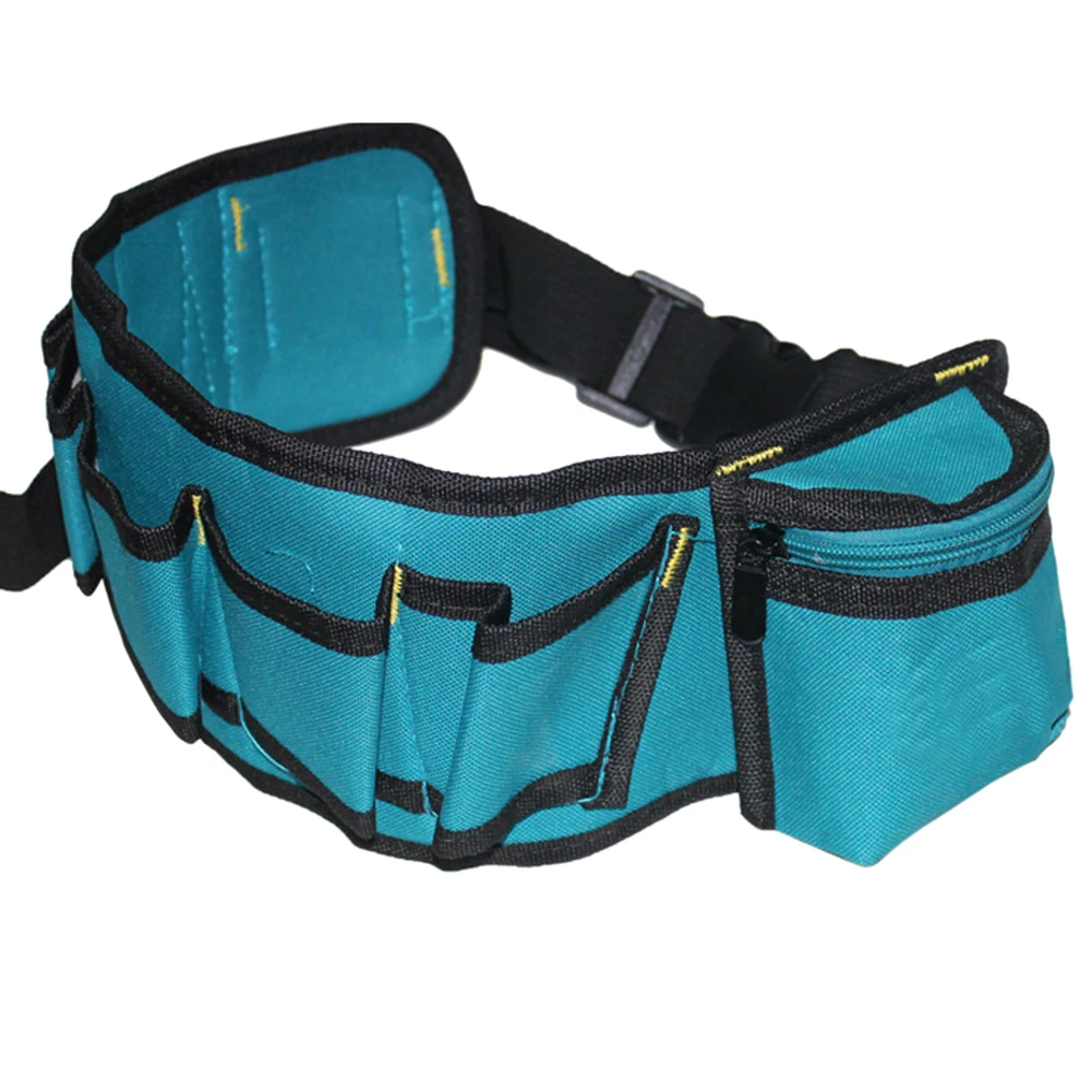 Heavy Duty Tool Belt Pouch Waterproof for Construction Work Adjustable Oxford Waist Bag for Electric Tools Durable Gear