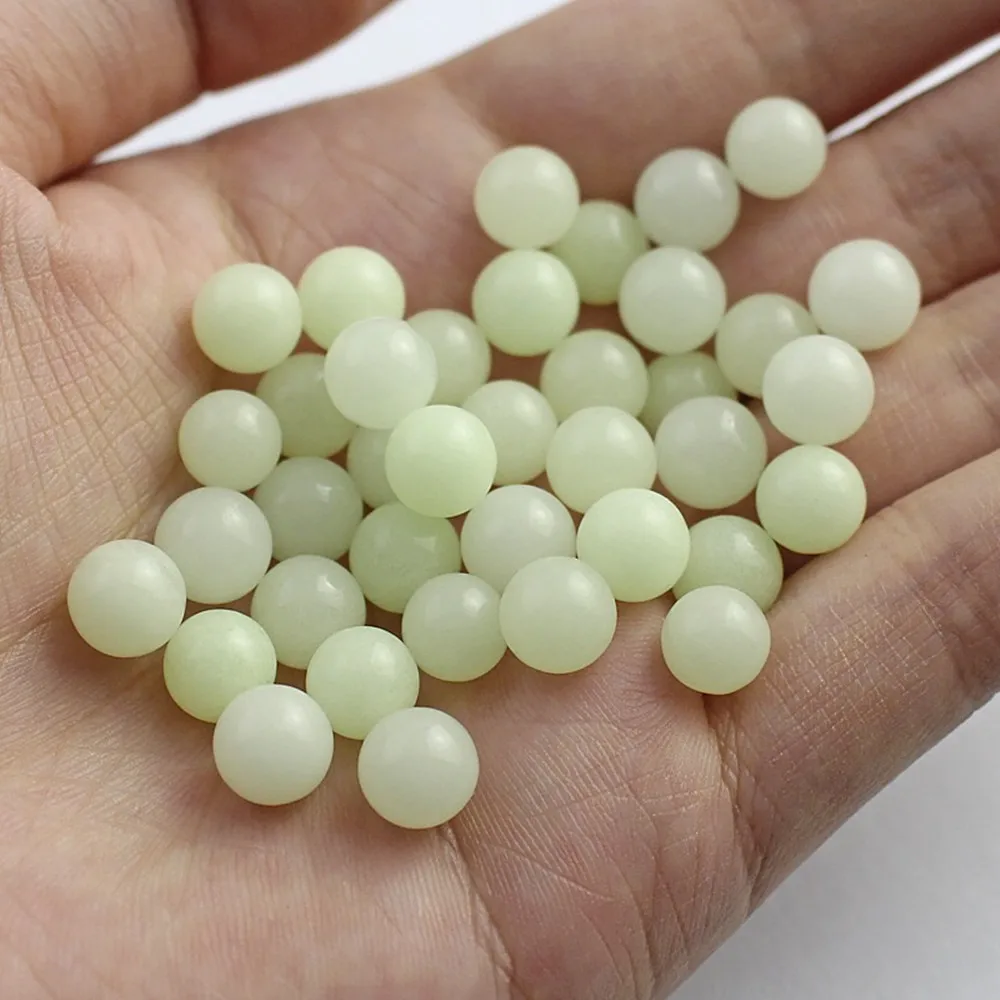 20 Pcs/Pack OD 4mm 6mm 8mm Blue/Green/BLue Green Luminous Quartz Ball