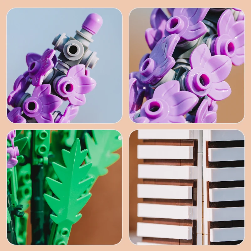 Small particle assembly flower arrangement decoration simulation lavender potted decoration eternal flower