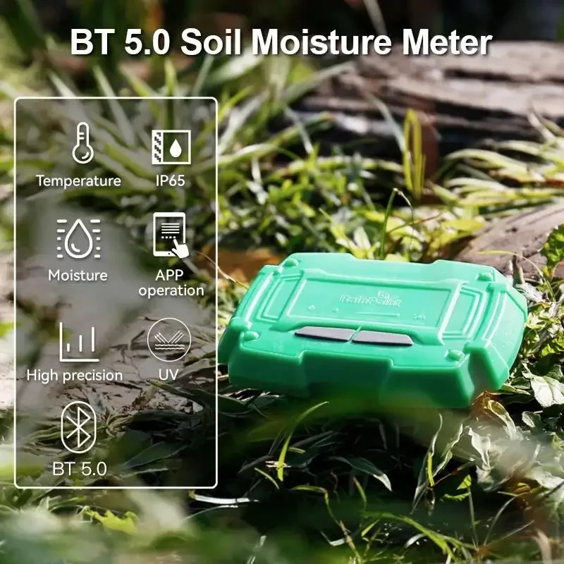 BT App Control Soil Temperature Moisture Sensor Meter Irrigation Soil Thermometer Humidity Sensor Works with Smart Water Timer