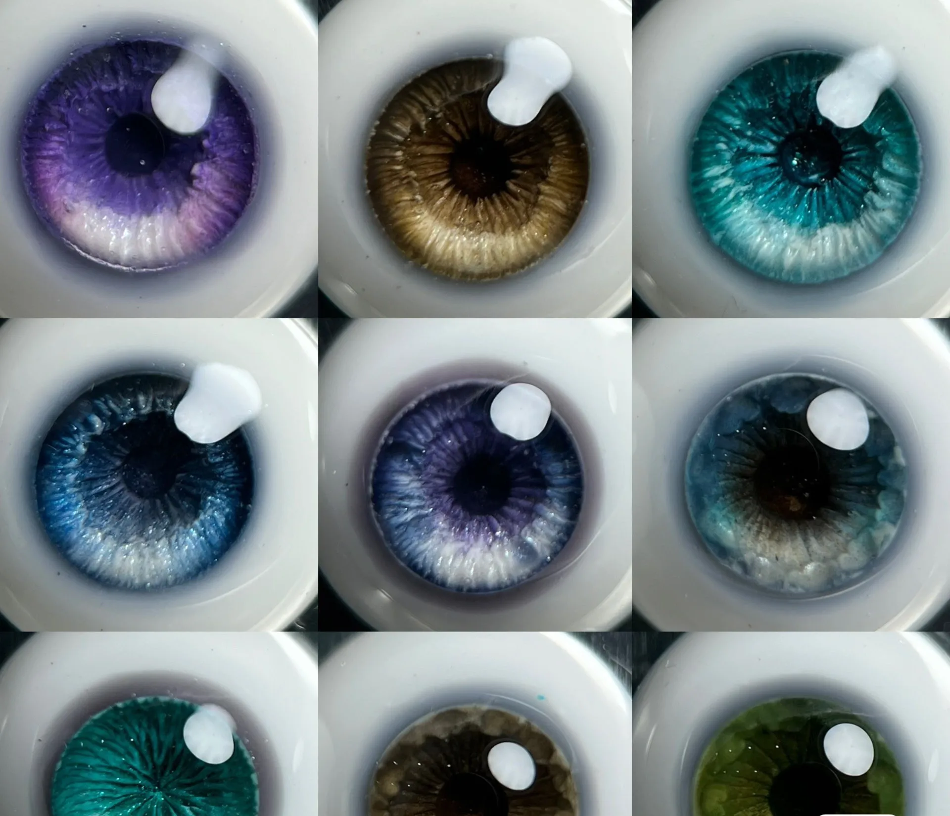 Resin Fundus 1/3 1/4 BJD Doll Craft Eye, Uncle Size Safety Eyeball 1 Pair