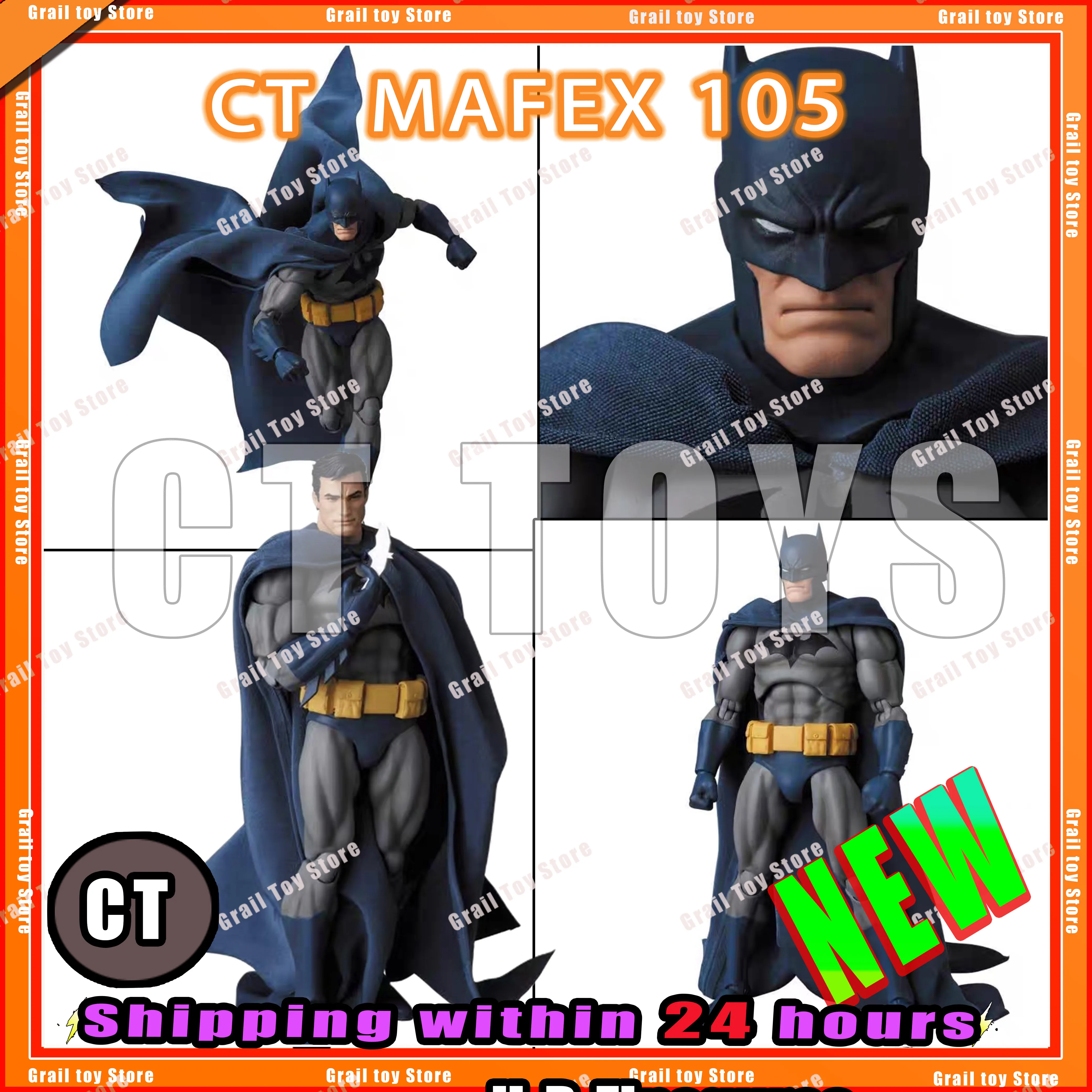 حار جديد CT اللعب باتمان هوش النسخة الزرقاء Mafex 105 النسخة السوداء تيار مستمر بات رجل أنيمي عمل الشكل تمثال نموذج تمثال الهدايا لعبة