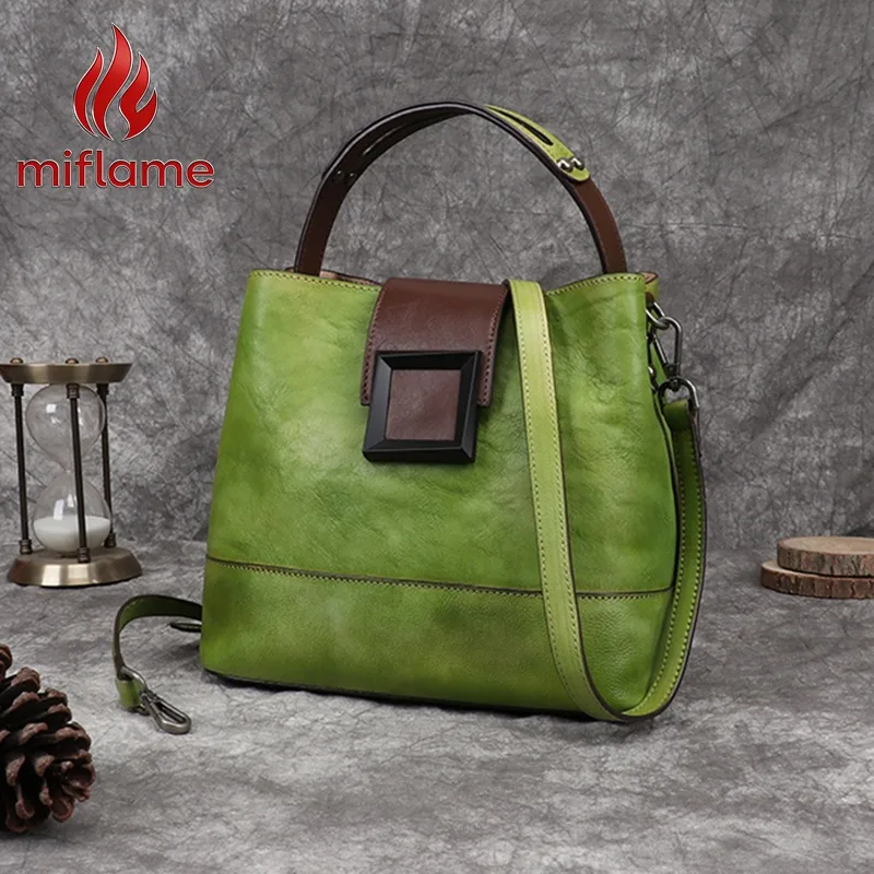 Women's Shoulder Bag Luxury Handcrafted Vegetable-Tanned Genuine Leather Crossbody Bag Vintage Convertible Office Work