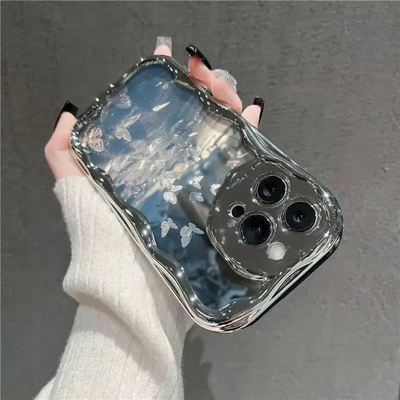 Ice Butterfly Phone Case For Samsung Galaxy S24 S23 Ultra S20 FE S21 S24 Plus A05 J7 J2 Prime G530 Soft Silicone Cover