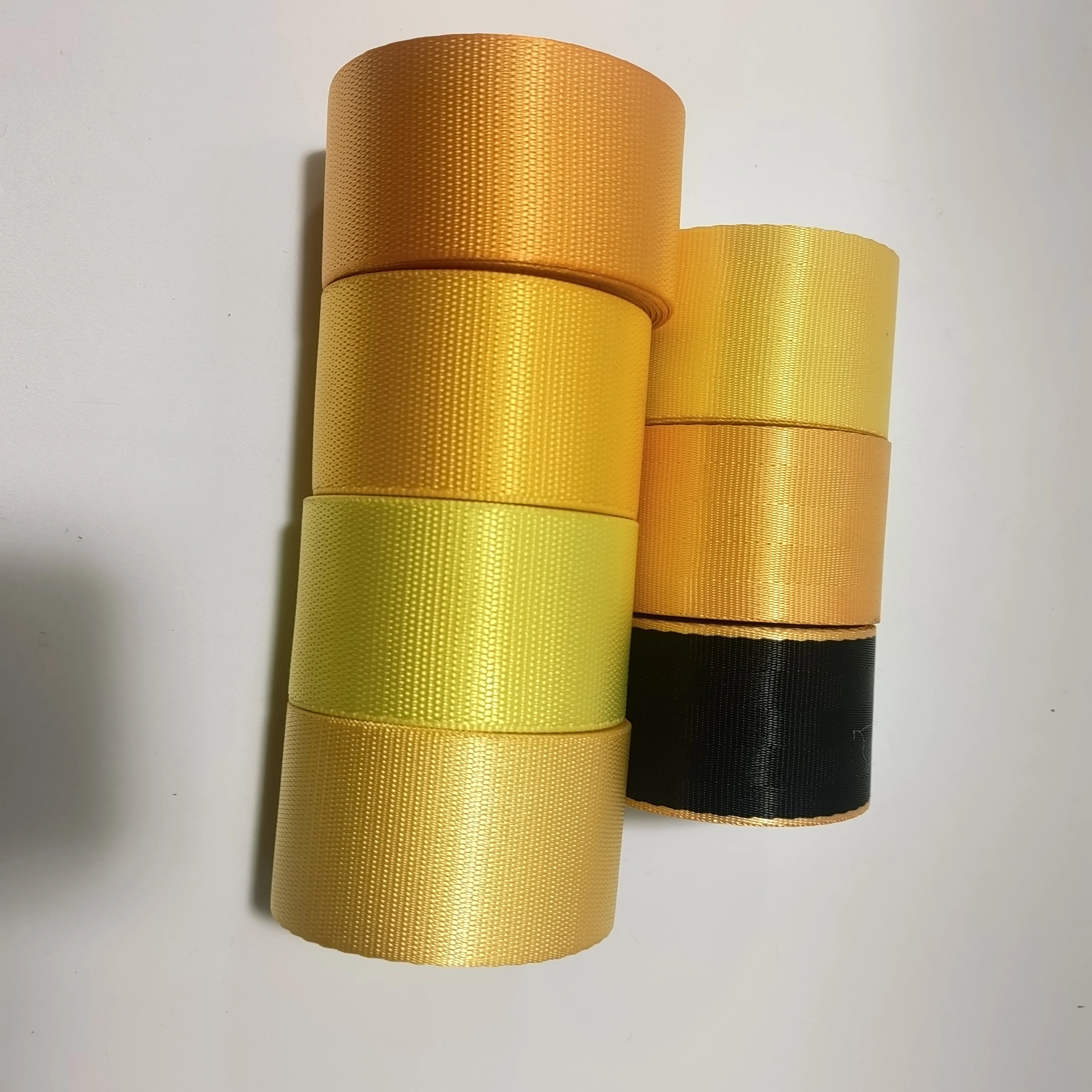 Yellow Series Car Seat Belts Webbing Racing Car Modification Color Modification High-Strength Polyester Webbing