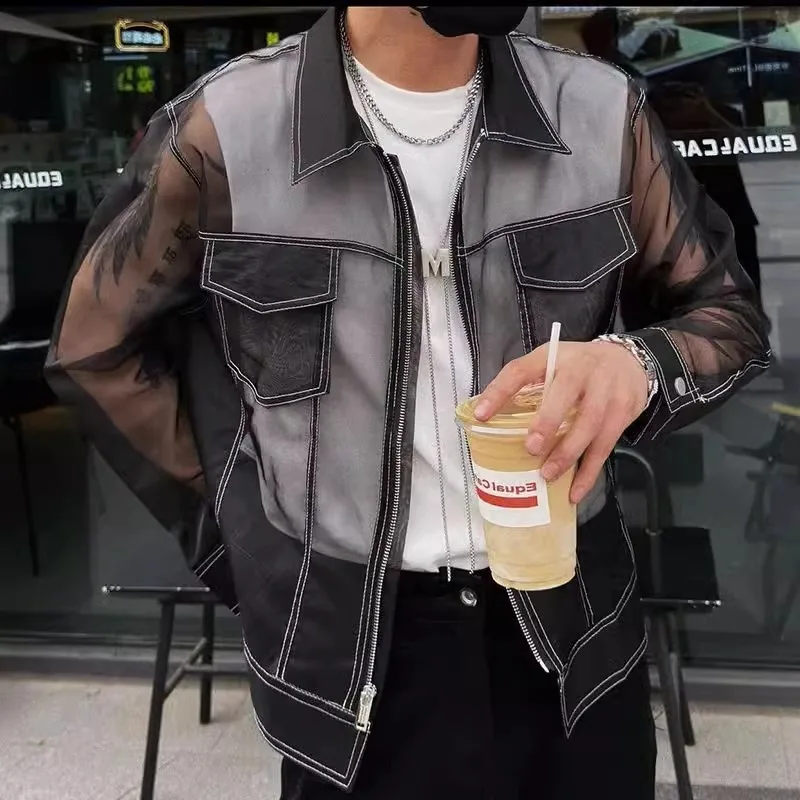 

Мужская летняя модная свободная дышащая тонкая куртка Otago awl, высококачественная солнцезащитная одежда, прозрачная, тонкая, прозрачная.