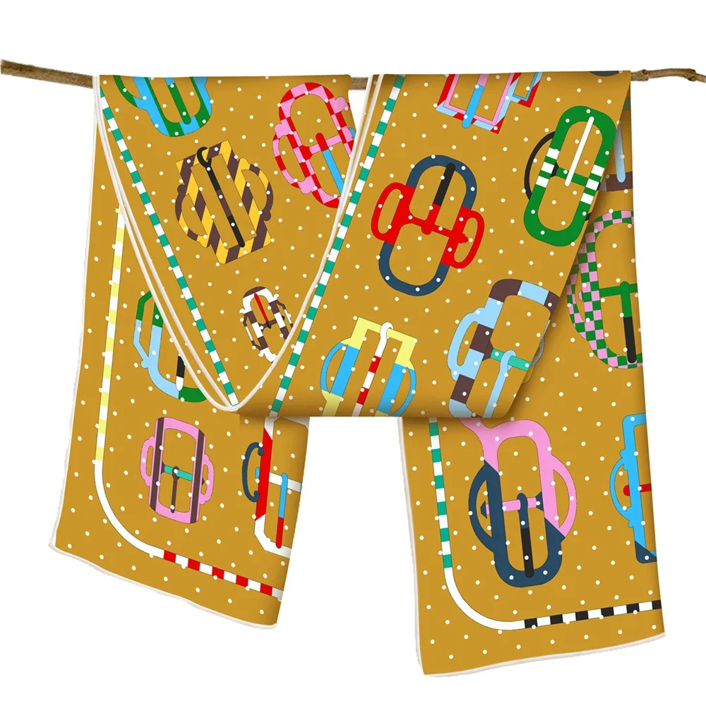 

Twill Silk Scarf Women Poncho Hand Rolled Melt Printed Long Scarves Wraps Bandana Big Shawl Hijabs Female Foulards