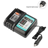 Portable car charger for Makita 18V/14.4V Li-ion batteries, car adapter, fast charger (cigarette lighter plug)