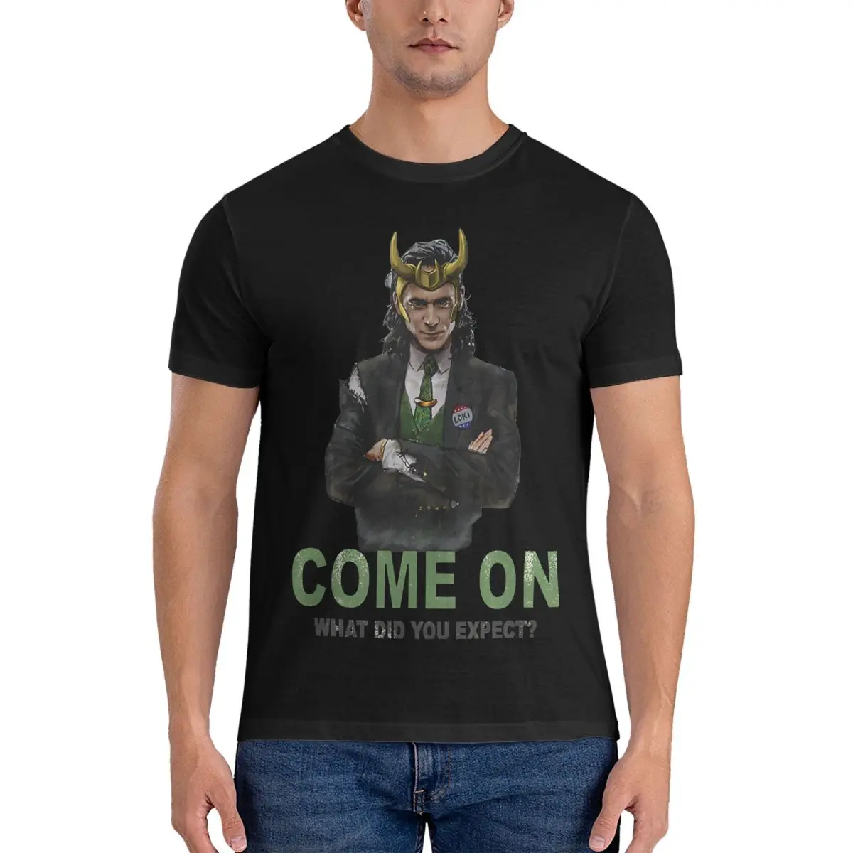 

Men T Shirts Vintage President Come On What Did You Short Sleeve Tee Shirt Expect Crewneck 100% Cotton Marvel Comics Disney Loki