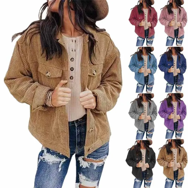 Jackets Women 2021 Fashion Europe United States New Winter 2021 Pure Color Jacket Loose Heart Wool Coat Women Coats LDM20210929