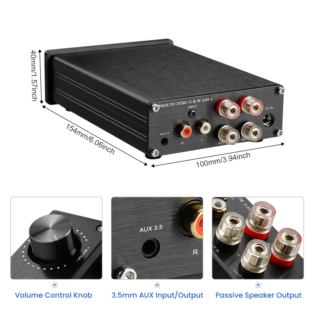 AIYIMA TPA3255 A07 مكبر كهربائي 300Wx2 ستيريو فئة D HiFi مكبر صوت الصوت الرقمي أمبير مكبر الصوت المنزلي مكبر للصوت