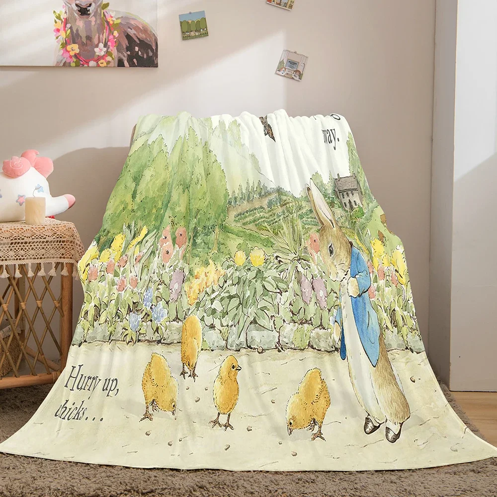 Soft Sherpa Blanket Peter The Rabbit Flannel Blanket for Bedding Room Sofa Soft Blanket Bedspread Home Decor Office Nap