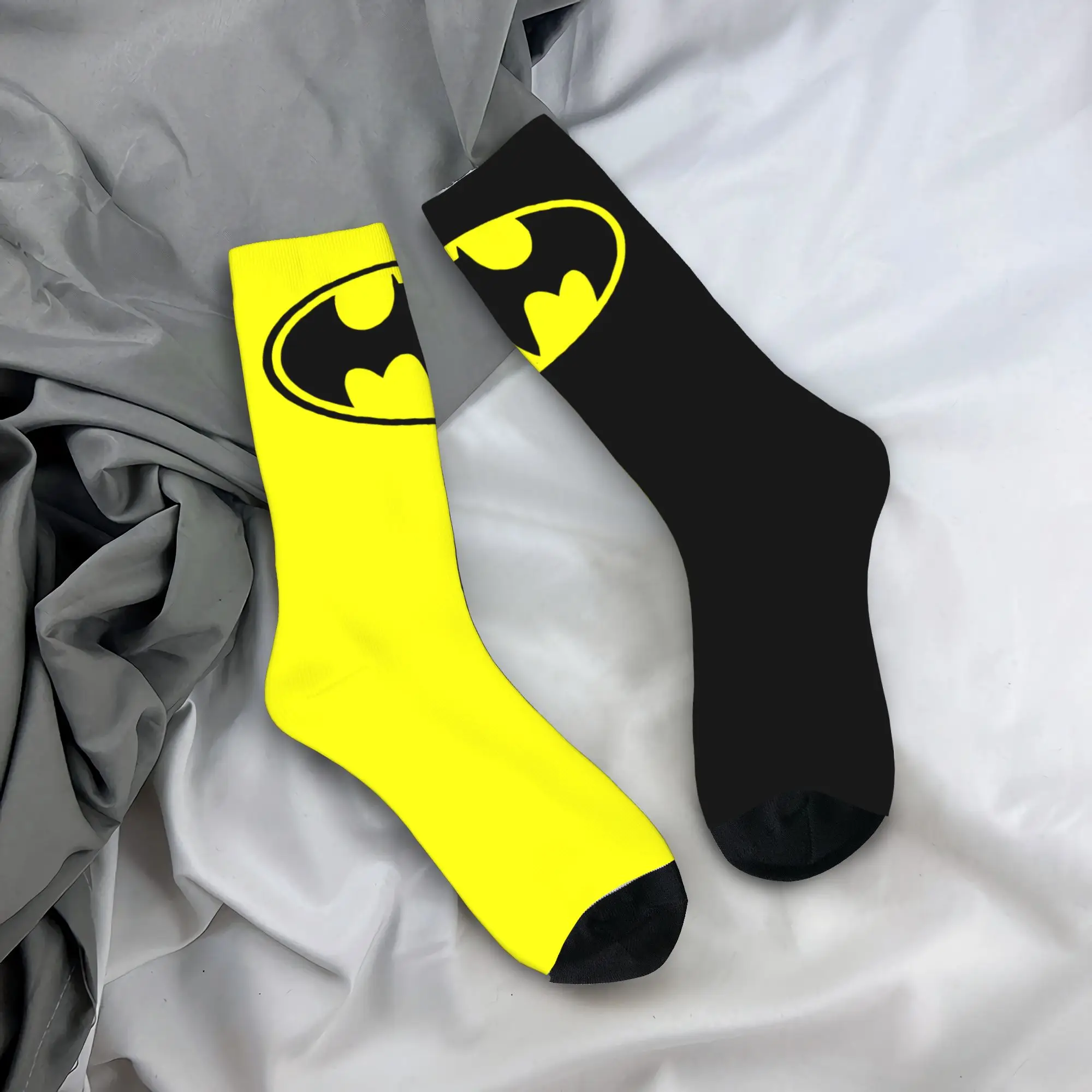 

New Male Men Socks Crazy Batmans Logo Sock Polyester Superheroes High Quality Women's Socks Spring Summer Autumn Winter