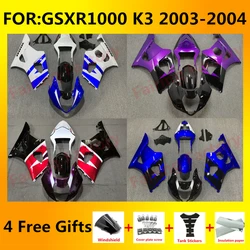 for GSXR1000 GSX-R1000 K3 K4 2003 2004 fairing fit Motorcycle Bodywork Set Injection Mold ABS Plastics Full Fairings Kit zxmt