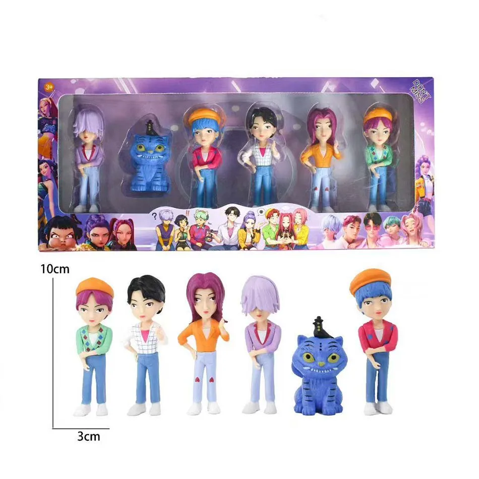 2026년 신상 Kpop 데빌 헌터 루미 조이 미라 애니메이션 폴리염화비닐 캐릭터 컬렉션 데스크탑 장식품 어린이 새해 선물