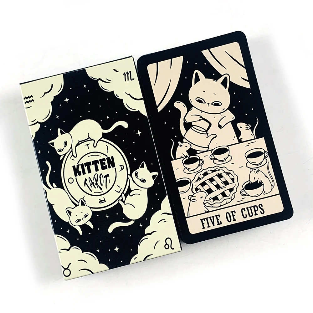 Cartes de tarot pour chat très vendues, jeu de 78 cartes Oracle, édition anglaise, divination, jeux de société, rassemblements familiaux