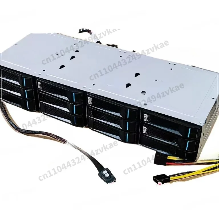 Black Qunhui CDN hot swappable, SAS series chassis12 bay 3.5-inch 6Gb hard drive cage, 12Gb storage NAS