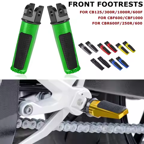 For Honda CBR250R CB600F HORNET Front Padel Footrests Foot Pegs CB125R CB300R CB1000R 08-20 CB650F 14-20 CBF 600 04-14 CBR 900