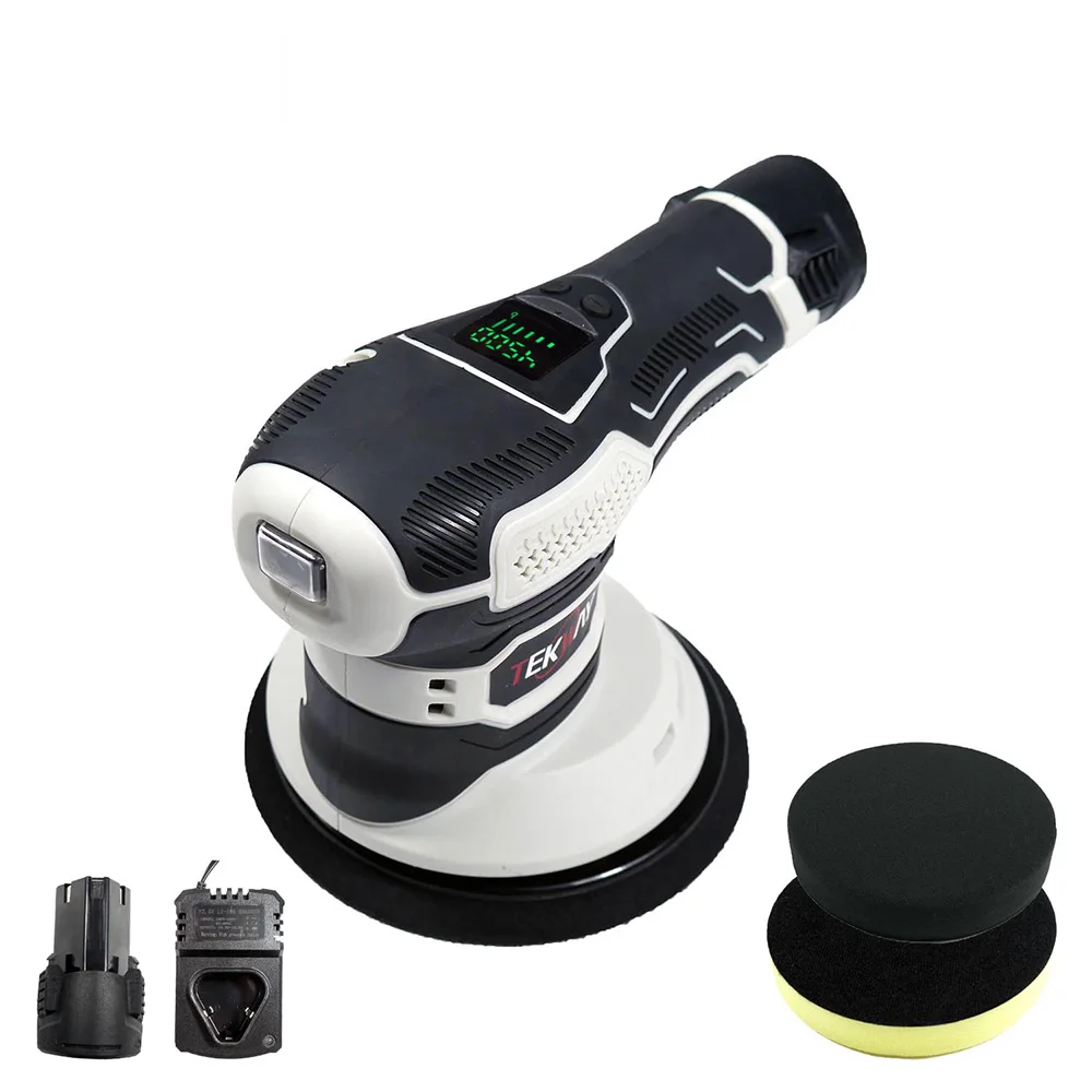 12V Cordless Car Polisher Buffer With Rechargeable Battery Led Digital Play for Car Detailing - view 4