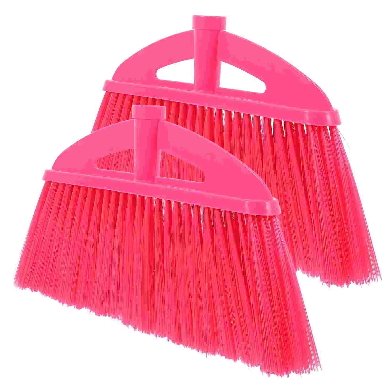 2 Pcs Plastic Broom Head Kitchen Miscanthus Parts Garage Cleaning Sweeper Heavy-duty Multi-faceted Accessories