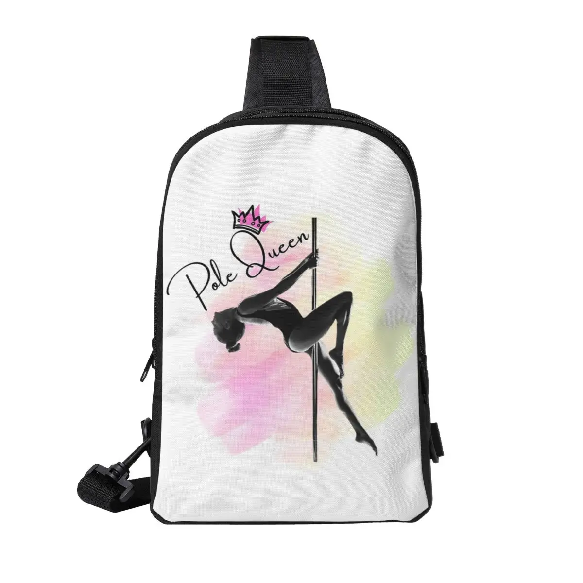 

Pole Queen, Pole Dance Chest Bag Men Sling Crossbody Backpack Chest Bag Traveling Hiking Daypack Shoulder Bag
