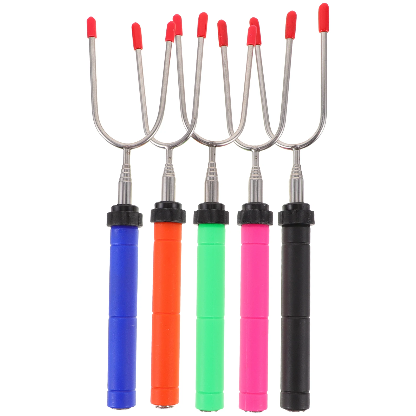 

5pcs Stainless Steel Bbq Forks Set U-Shaped Meat Skewers Roasting Sticks Outdoor Grilling Campfire Kitchen Supplies Durable