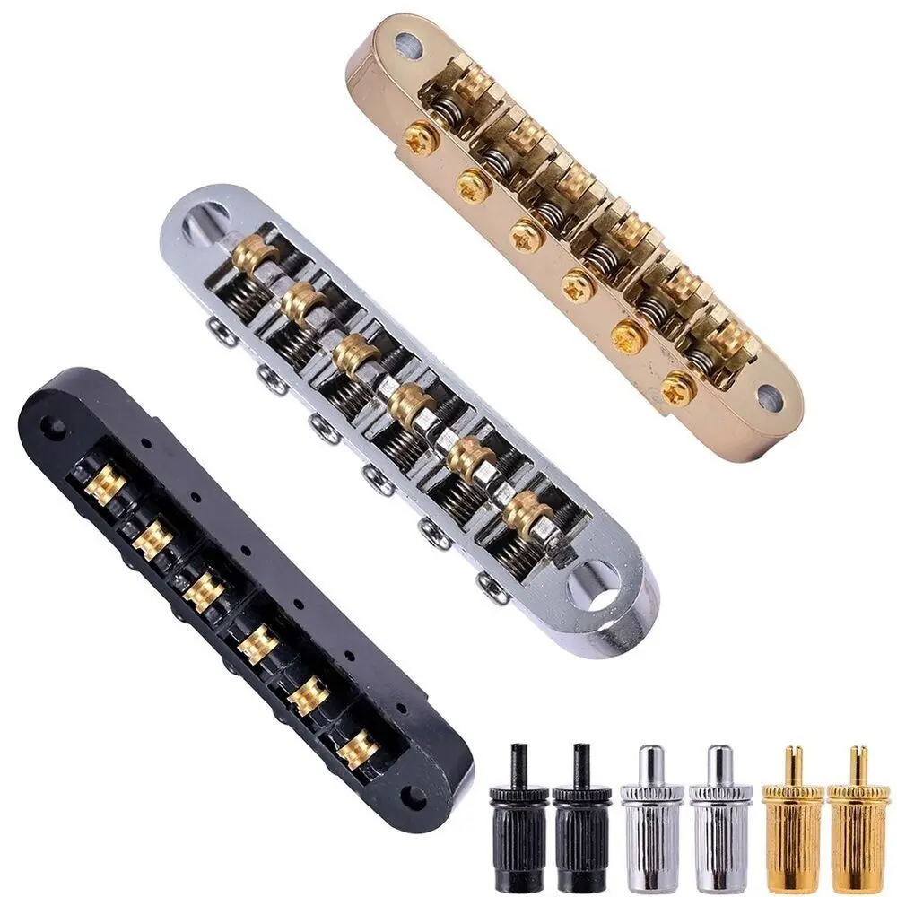 Zinc alloy Roller Saddle Bridge Copper Instruments Accessories LP Ball Bridge Instruments Saddle Bridge for Epiphone Les Paul