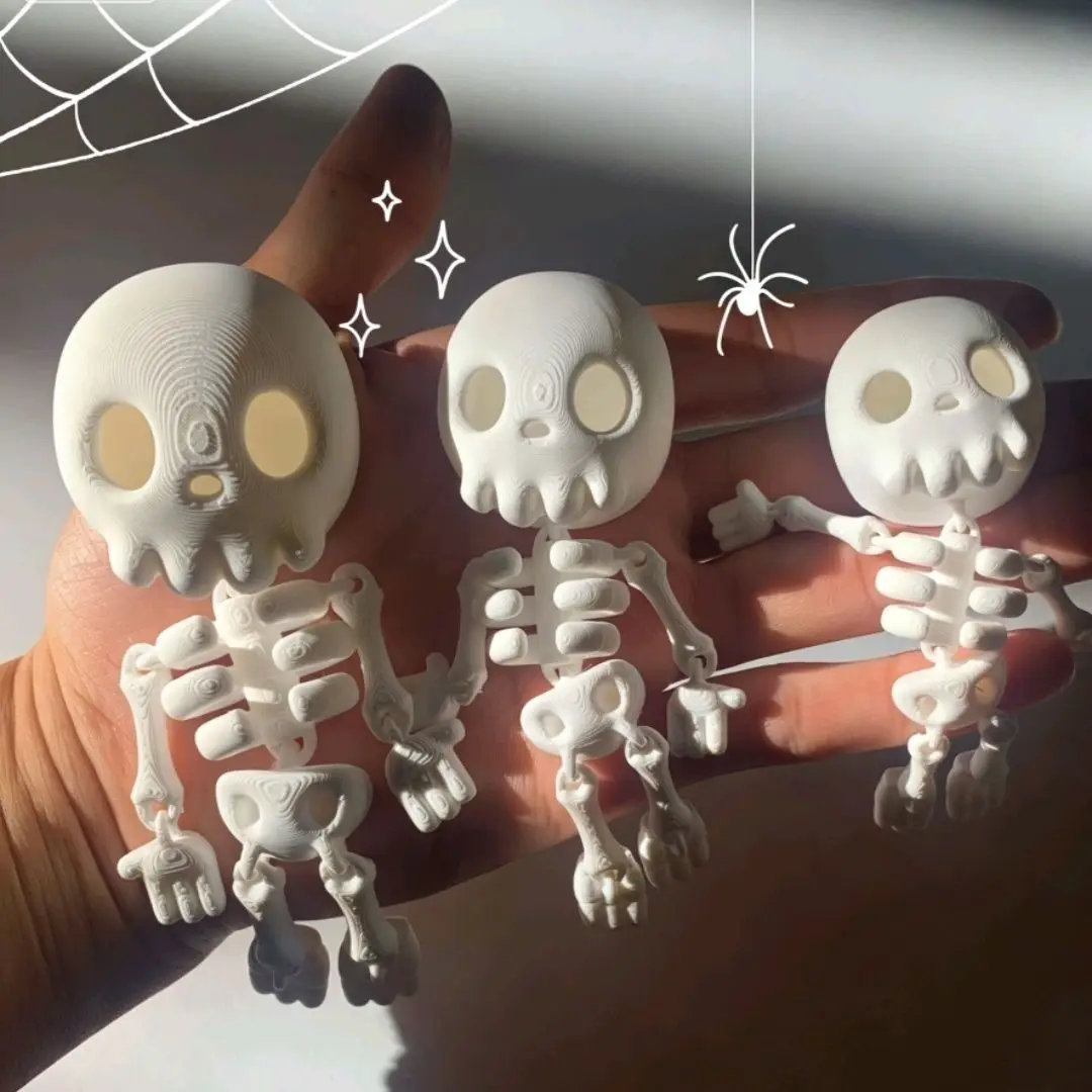 3D Printing Figurines Creative Modern Multi Joint Movable Posable Figures Skeleton Model Room Bedroom Home Desk Decor Gift