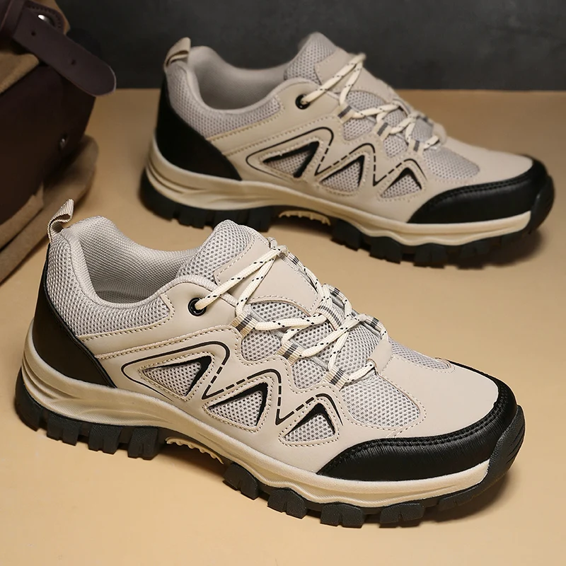 

YRZL Hiking Shoes Men Waterproof Anti Slip Winter Trekking Boots Outdoor Comfortable Durable Hiking Shoes for Men Thick Sole