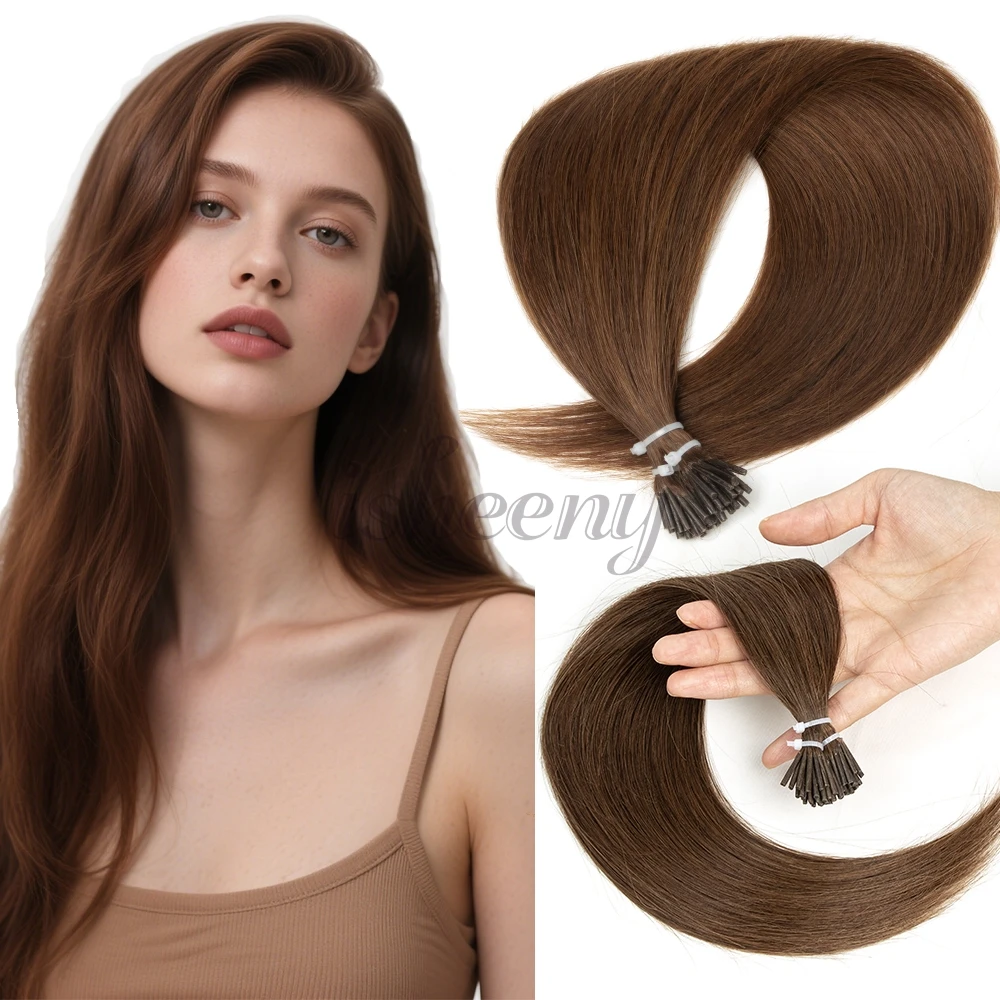 

Наращивание человеческих волос I Tip, натуральные прямые волосы Remy, 30 г/упак., легкие тонкие кератиновые волосы, 12-20 дюймов для женщин
