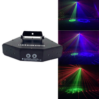 Remote control RGB 6 Laser 24 image Lines Beam Scans DMX DJ Bar Coffee Xmas Home Party Disco Effect Lighting Laser light Show