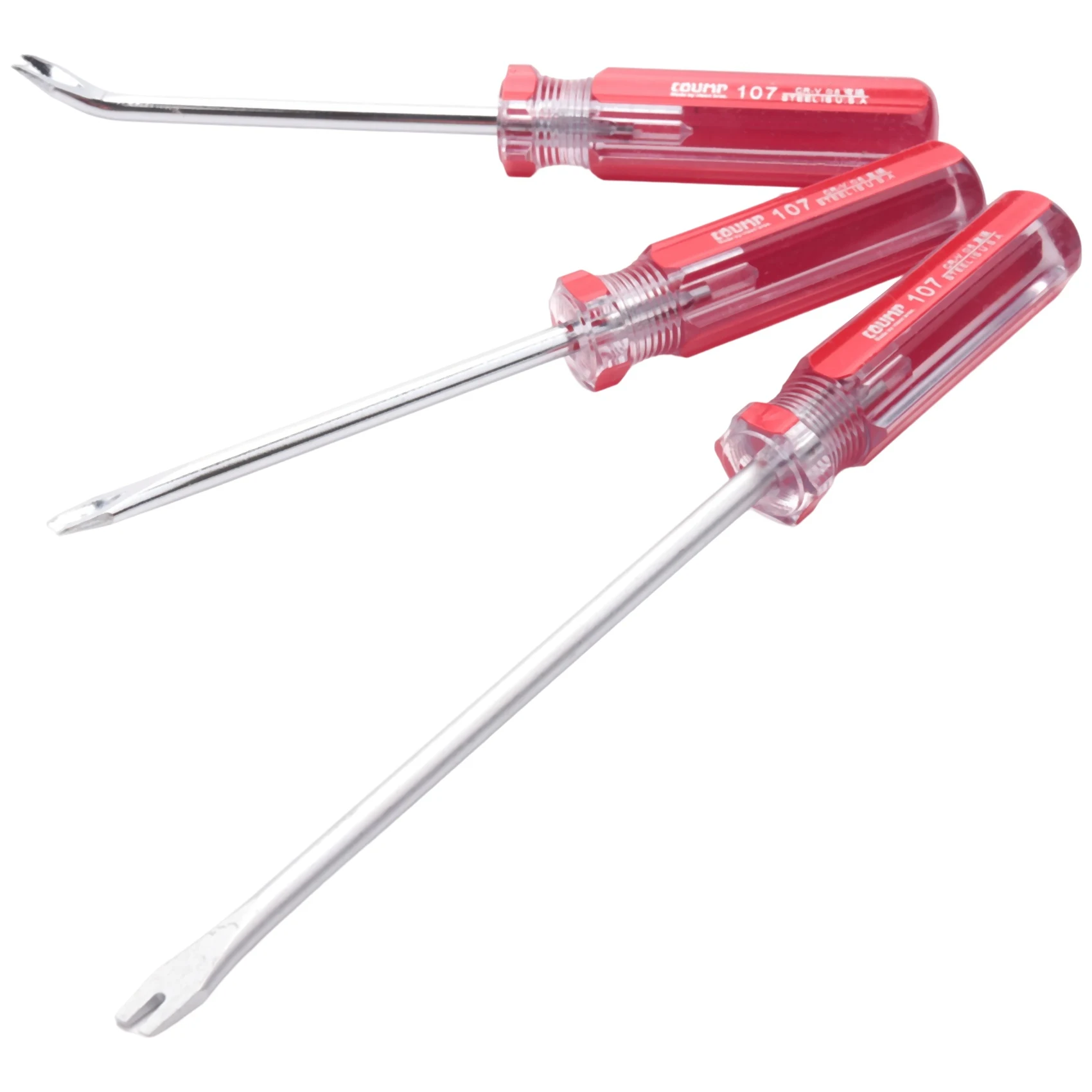 Abjs 3 pçs extratores de unhas enfrentar levantador 3mm v/u ponta prego grampo rebite tack extrator estofamento removedor de grampos ferramenta chave de fenda