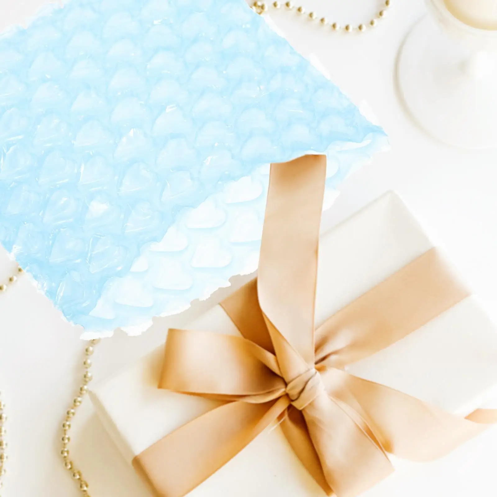 60 Pcs Tableware Love Bubble Bag Baggies Shipping Bags Plastic Cushioning for Moving