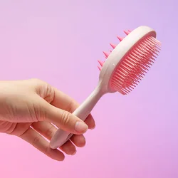 Silicone shampoo brush 2-in-1 Scalp cleaning and itchy relief shampoo Comb Massage bath shampoo brush