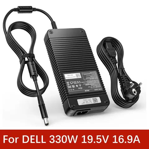 Chargeur 330W 19.5V16.9A pour Dell Alienware M18 M17 M16 X17 Area-51m R1 Inter R3 X51 G16 ADP-330AB D DA330PM111 Adaptateur secteur pour ordinateur portable