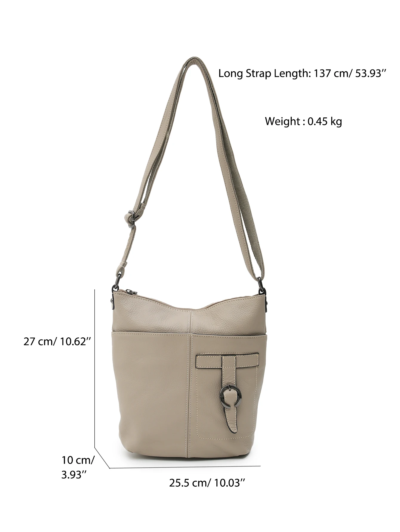 SC Brand Design Genuine Leather Shoulder Bag for Women Casual Versatile Style Multi Pockets Cross Body Handbag Daily Hobo Bucket