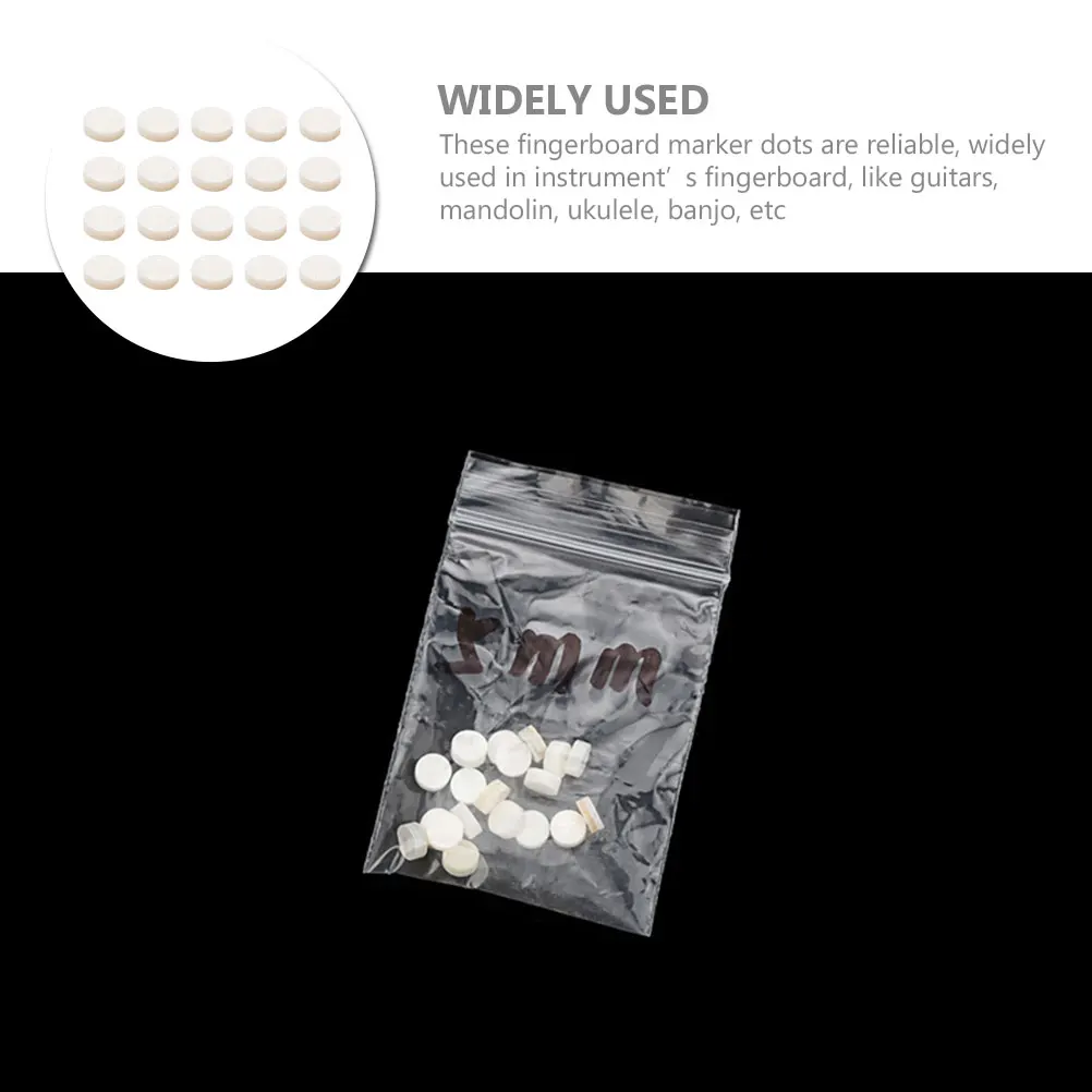 

20 Pcs Guitar Tone Markers Fingerboard Dots Stickers Shell Inlay Wear Resistant Smooth Parts For Bass Ukulele Banjo