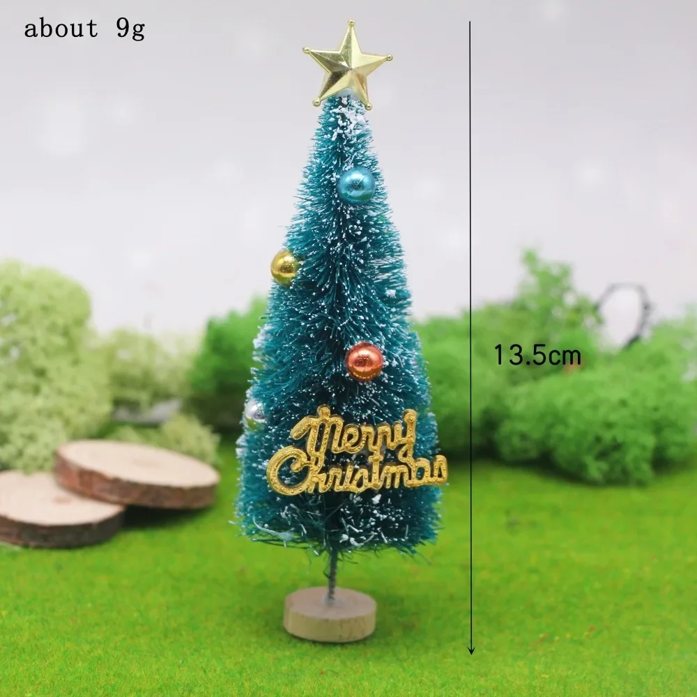 

Merry Chrismas Sisal Simulation Christmas Tree Miniature Scene Snowflakes Little Pine Needle Tree Dollhouse Decor Navidad 2026