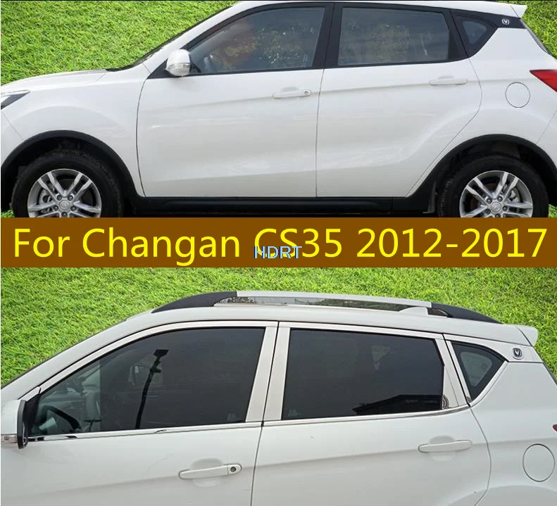 

For Changan CS35 2012-2017 Car Window Trim Mouldings Stickers Window Bright Stainless Steel Decoration Car styling accessories