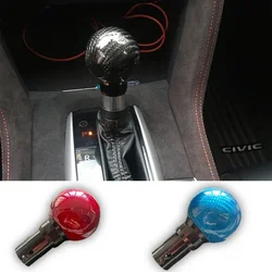 Universal Carbon Fiber Shift knob Round Ball Compatible with Lock/Button Automatic Transmission Car accessories