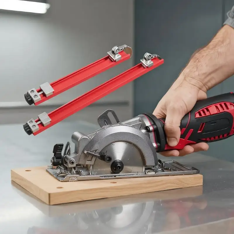 Fijn vervaardigde verstelbare cirkelzaagbaangeleider, bodemplaat van aluminiumlegering Onderdelen voor houtbewerkingsgereedschap.